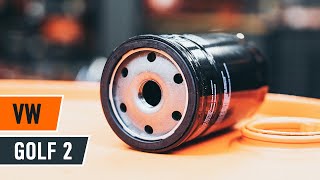 Cum schimb Filtru ulei motor VW GOLF II (19E, 1G1) - tutoriale video