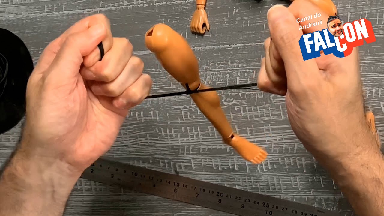 Falcon Estrela - Tutorial Como Remontar o Corpo do Falcon (How to re-string GI Joe Body)