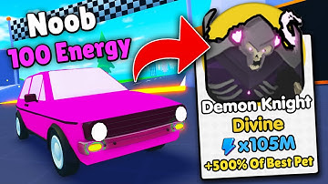 Starting Over as NOOB with 100M DIVINE PET in Car Training! (Roblox)