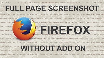 How to take a full page screenshot in Firefox without Add ons