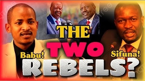 The -ODM- Rebels :Edwin Sifuna,Babu Owino & Politics of Defiance! 