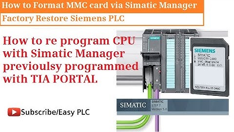 How to format memory card of Siemens PLC || factory restore CPU || Simatic Manager
