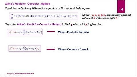 CTY#Module_4#solution of 1st order ODE#Milne
