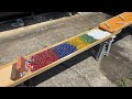 第23話 木製ロングコースを作りカラフルボールを転がす 楽しいASMR