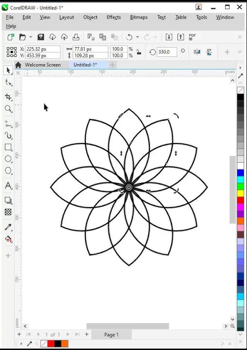 Flower Shape in CorelDraw