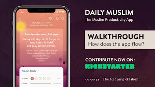 What are the features of the Daily Muslim App on Kickstarter? A walkthrough. screenshot 3