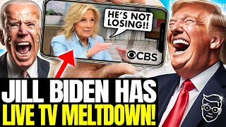 Jill Biden Has Unhinged MELTDOWN As CBS Reporter Reads DOMINANT Trump Polls LIVE: 'They Are FAKE!'🤣