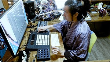 Techno  Live  Jam  (Down Tempo, Melodic)- Ableton Live + Push2 + Modular synth