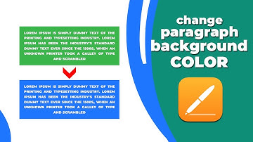 How to change paragraph background color in apple pages iCloud