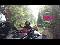 Feels like epic trail ATV Ride Thru HELL all over again 2 Can Am Outlanders tackling fallen trees