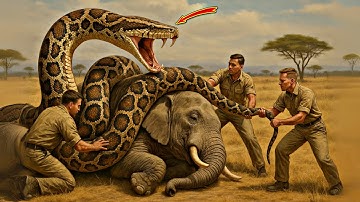 Brave Heroes Battle GIANT Python to Save Elephant in Epic Rescue