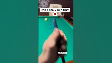 How to chalk cue tip properly when playing pool table #chalk  #chalkasmr #pooltable #eightball