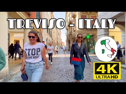 TREVISO -ITALY, RELAXING SPRING WALK, 29 APRIL 2023, 4K