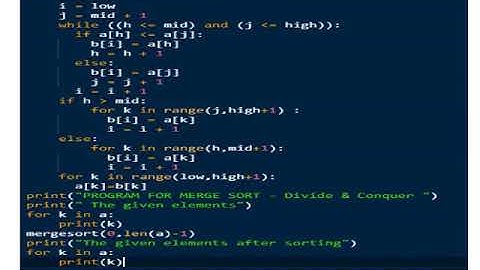 DIVIDE & CONQUER Python Implementation