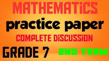 Grade 7|Mathematics | 2nd term Practice paper| English medium| Complete discussion