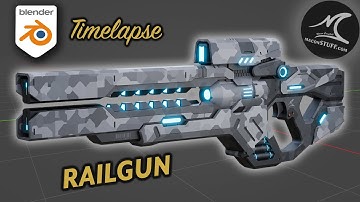 Model a Railgun in Blender - Timelapse