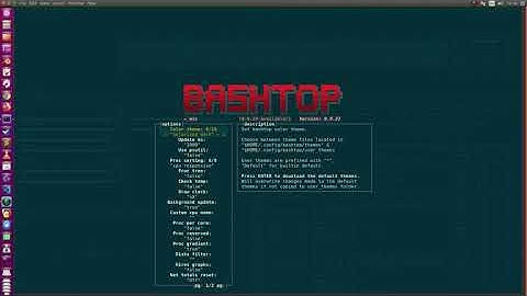 Bashtop resource monitor with themes support on Ubuntu Linux