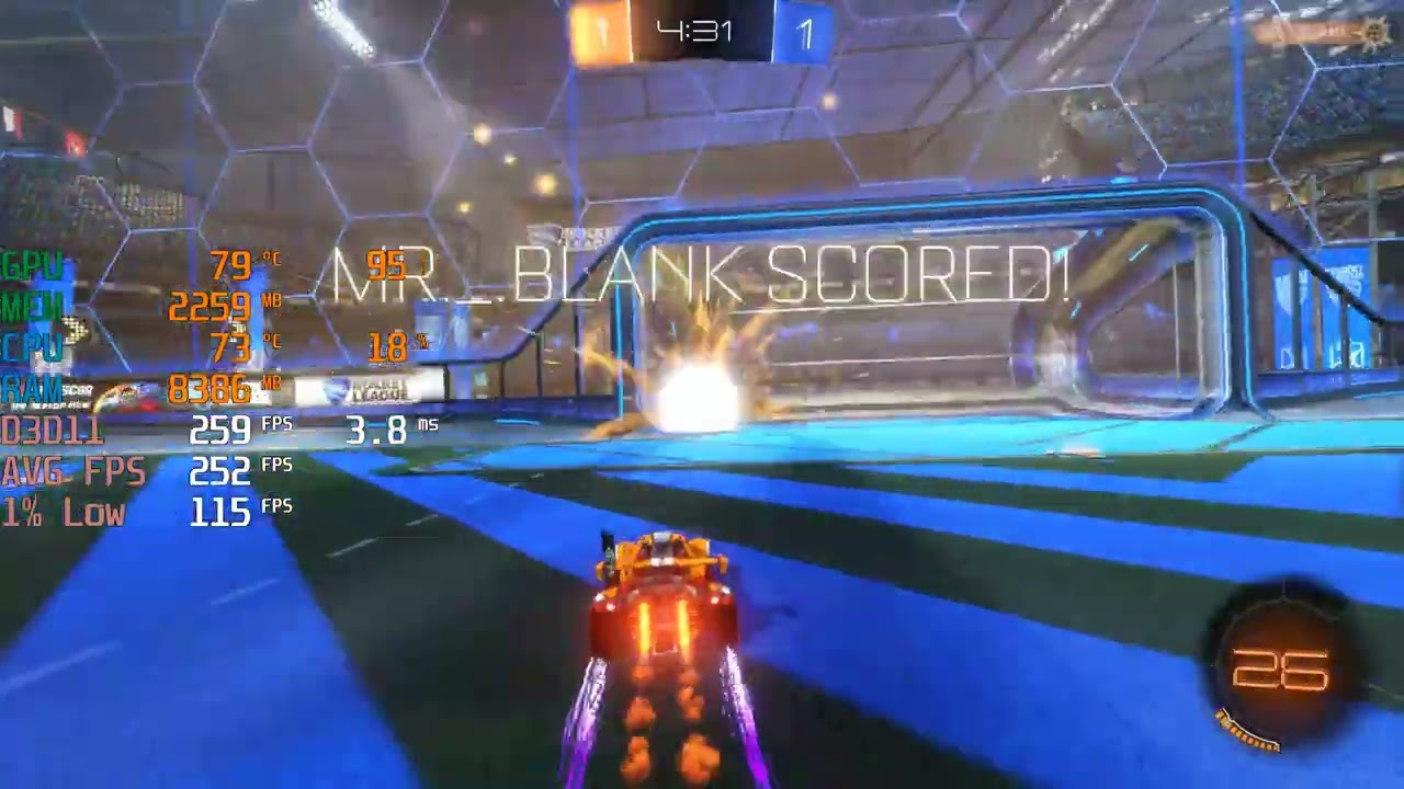 Rocket League i5 12400F + RTX 3060 1440p Max Settings Benchmark