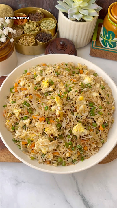 Easy Egg Fried Rice😍 #shorts #egg #trending