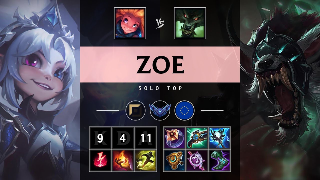 Zoe Top vs Warwick - EUW Diamond Patch 25.06