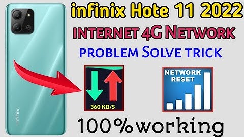 Infinix Hot 11 2022 network setting Reset // how to solve network problem infinix hot 11