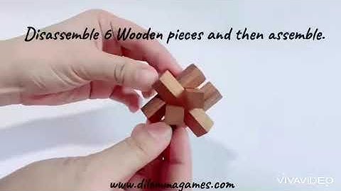 LOCKED BRICKS, MINI wooden interlocking brainteaser by DILEMMA GAMES