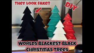 Worlds Blackest Black Christmas Trees! Painting DIY wooden Christmas Trees with musou paint. by JASCOgoods 306 views 6 months ago 3 minutes, 11 seconds