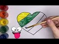 Draw a Rainbow heart for kids / Bolalar Uchun yurak kamalakini chizish / Рисуем радужное сердце