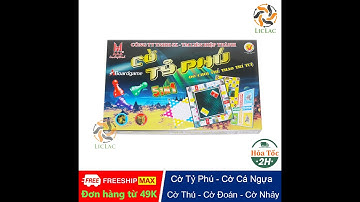 Bộ Cờ Tỷ Phú 5in1 Liên Hiệp Thành gồm cờ tỷ phú, cờ cá ngựa, cờ thú, cờ đoán, cờ nhảy - LICLAC