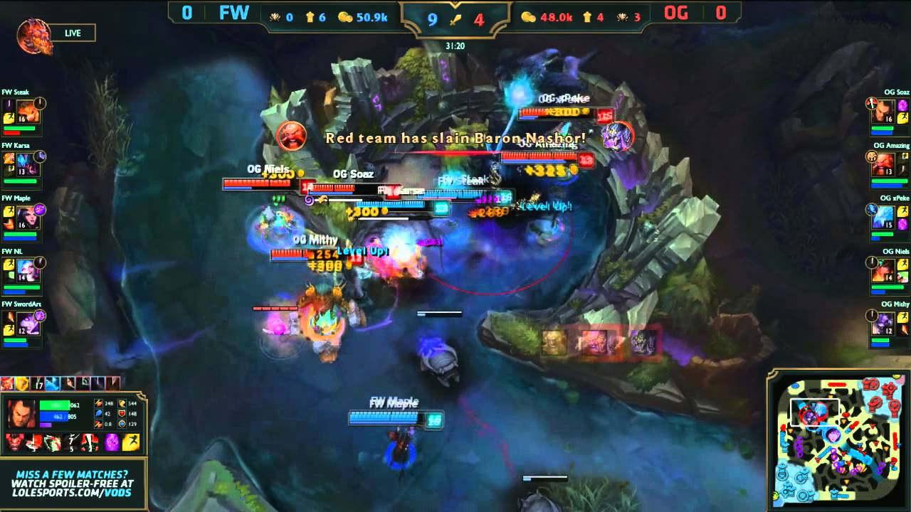 Soaz Pentakill as Darius in OG vs FW