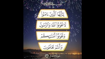 سورة الأنفال الآية ( 27 )