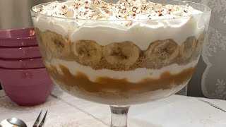 ب5 مكونات فقط اسرع بانوفي ترايفل| Fastest 5 ingredient banoffee trifle