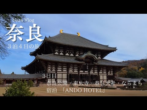 [奈良への旅] ３日目　東大寺・春日大社・奈良公園・興福寺・ならまち散策とおいしい料理　宿泊は若草山中腹の「ANDO HOTEL」