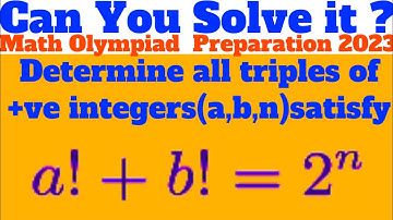 Learn How To Solve|Diophantine Factorial Equation|Math Olympiads