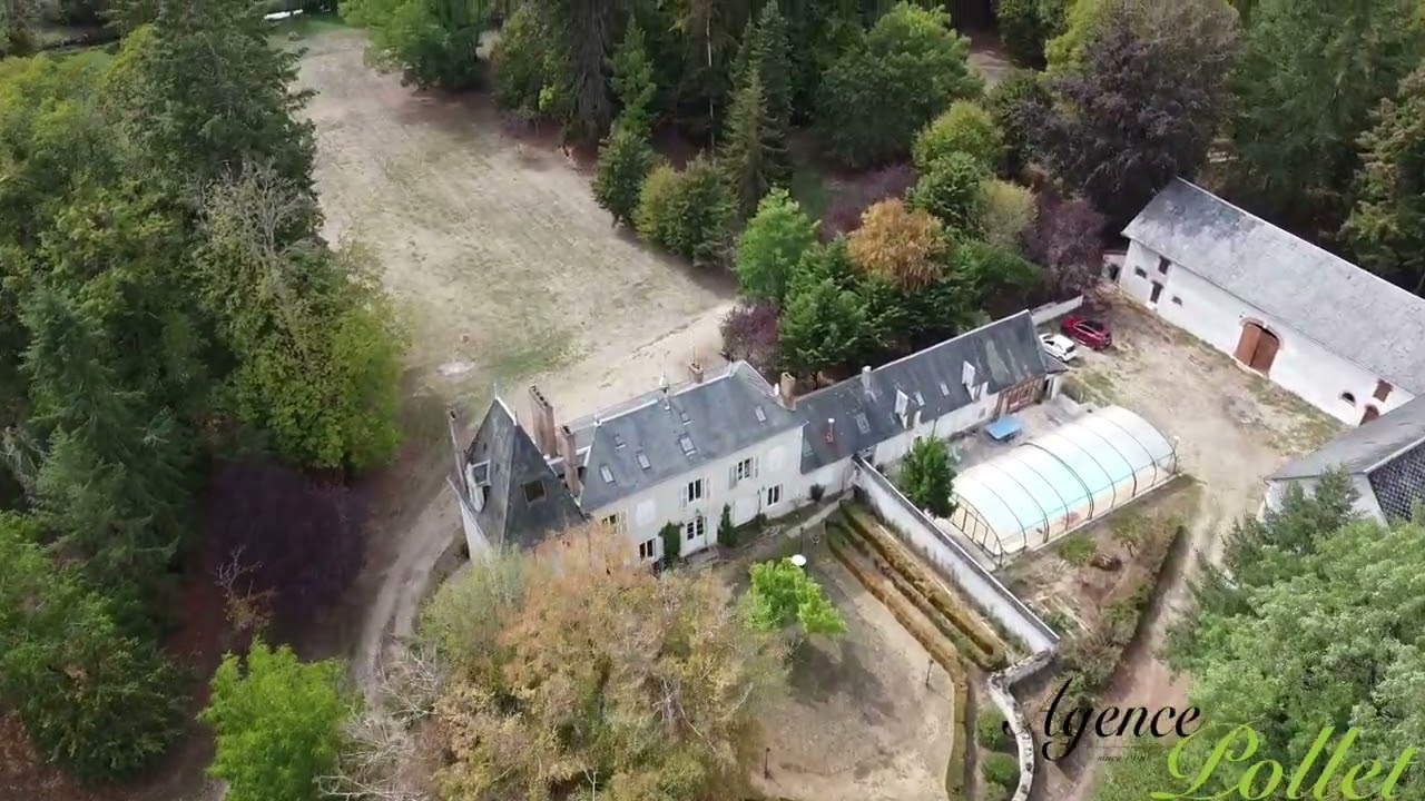 Aperçu vidéo — Propriété d'env. 14 hectares : Maison de maître, logement amis, étangs, piscine, tennis