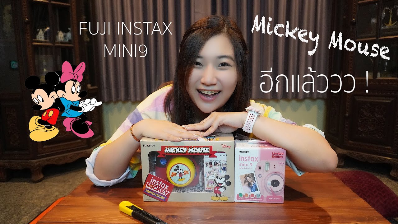 แกะกล่อง Fuji instax Mini9 Mickey Mouse and clear pink