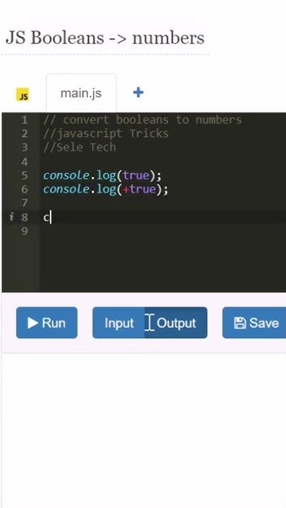JS | Booleans to Numbers Conversion - YouTube