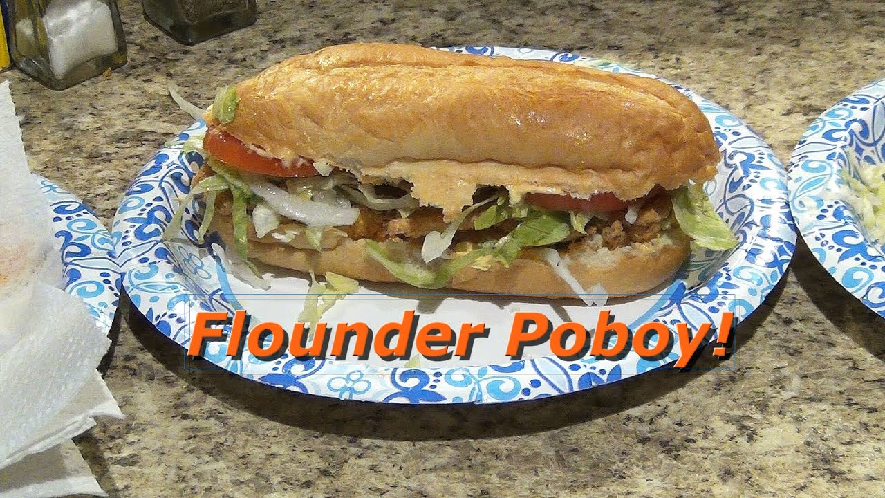 Flounder Poboy! YouTube
