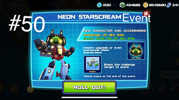 (Angry Birds Transformers) Gameplay (# 50) Gameplay of the Neon Starscream event with S19 characters
