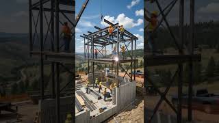 Building a Modern Glass House From Scratch | Amazing Time Lapse #timelapse #wood #woodworking