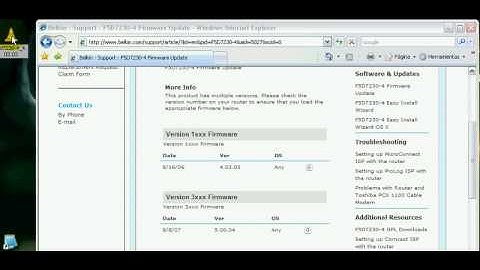 Getting the Firmware for the Belkin Router