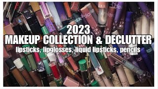 2023 Lip Collection & Declutter!! | Lipsticks, Glosses, Liquid Lipsticks, Pencils