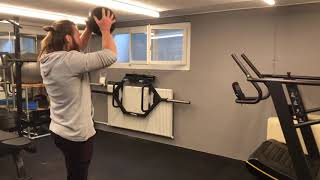 Slam ball overhead forward throw with Alex Brooker