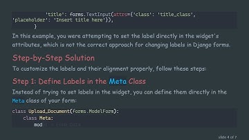 How to Customize Django ModelForms Labels with Style