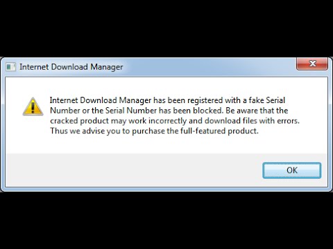 How to fix idm 6.25 error |fake serial number| after ...
