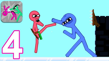 STICKMAN FIGHTER - Walkthrough Gameplay Part 4 (iOS Android)