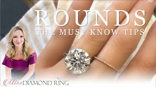Round Brilliant Diamonds - The Must Know Tips from Miss Diamond Ring