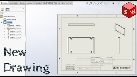 How to Create New Solidworks Drawing and Make Standard Drawing Views