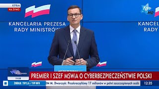 Konferencja Prasowa Premiera Mateusza Morawieckiego I Ministra Mswia Mariusza Kamińskiego