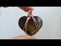 Wire Wrapped Heart Cabochon Pendant Tutorial beginner